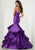 Tiffany Homecoming - 46147 Plunging Sweetheart Tiered Mermaid Dress In Purple