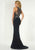 Tiffany Homecoming - 46148 Beaded High Neck Jersey Sheath Gown In Gray