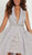 Tiffany Designs - 46152 Lace Deep V-neck Dress With Detachable Jacket In Silver