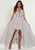 Tiffany Designs - 46152 Lace Deep V-neck Dress With Detachable Jacket In Silver