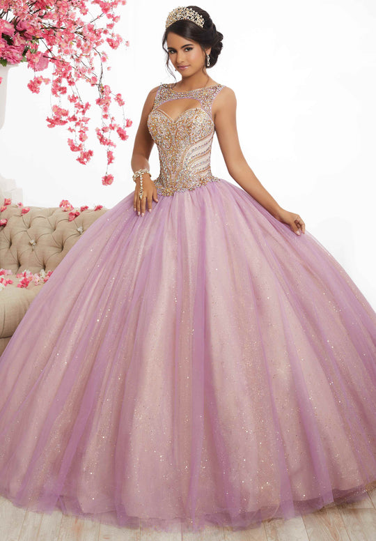 Fiesta Gowns - 56344 Beaded Bateau Tulle Ballgown