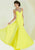 Tiffany Homecoming - Fit and Flare Dress with Bead Accented Collar 16154 In Yellow