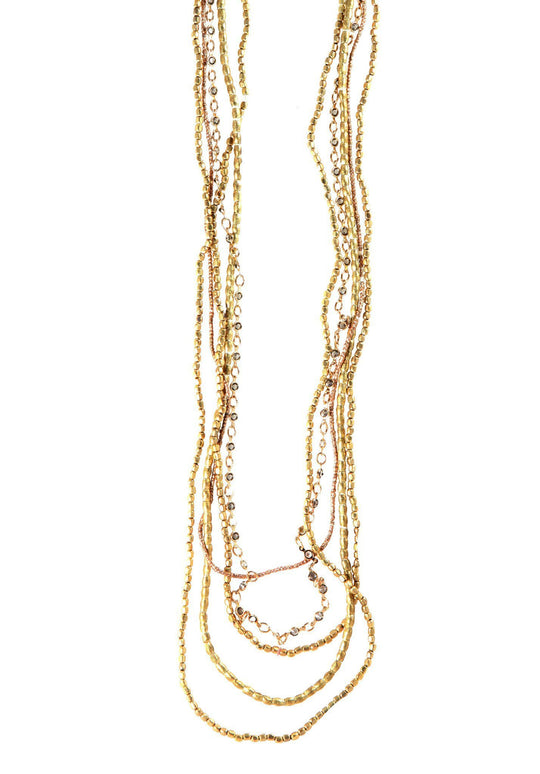 Heather Gardner - 5 Layer Petite Crystal Ethiopian Necklace