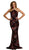 Tinaholy Couture - T1892 Floral Lace Halter Evening Dress with Slit