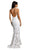 Tinaholy Couture - T1892 Floral Lace Halter Evening Dress with Slit