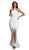 Tinaholy Couture - T1892 Floral Lace Halter Evening Dress with Slit