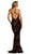 Tinaholy Couture - T1892 Floral Lace Halter Evening Dress with Slit