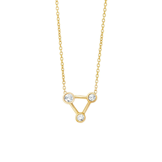 Large Summer Triangle Diamond Necklace
