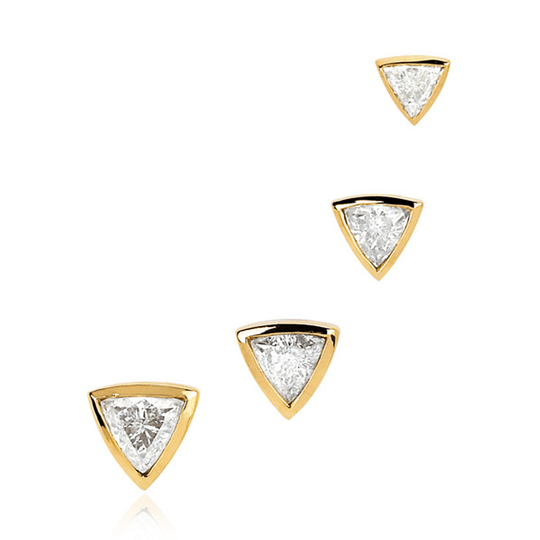 Logan Hollowell - Papa Trillion Stud Earring in Yellow Gold