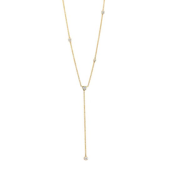 Trillion Diamond Drop Necklace
