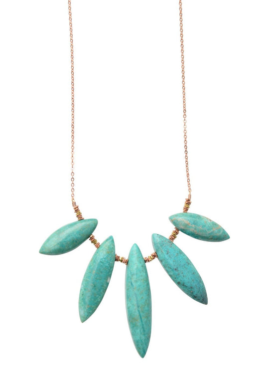Turquoise Spike Choker Necklace