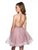 Blush by Alexia Designs - 11802 Beaded Illusion Jewel Neck Short Dress In Pink