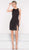 Colors Dress - 1977 Floral Embroidered High Slit Sheath Dress in Black