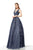 Jovani - 2020 Beaded Deep V-neck Ballgown In Blue