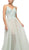 Cinderella Divine - Appliqued V-neck Tulle A-line Dress
