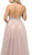 Cinderella Divine - Appliqued V-neck Tulle A-line Dress