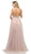 Cinderella Divine - Appliqued V-neck Tulle A-line Dress