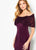 Cameron Blake - 219682 Lace Appliqued Off-Shoulder Dress In Purple