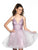 Blush by Alexia Designs - 11800 Beaded Bodice Strappy Back Dress In Pink