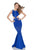 Terani Couture - 1613P0853A Stunning Illusion Cutout Mermaid Dress in Blue