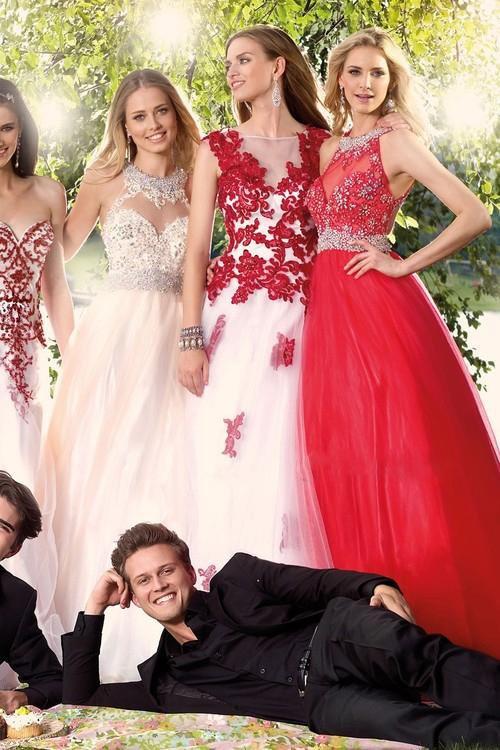 Alyce Paris - 6448 Prom Dress in Red Solid