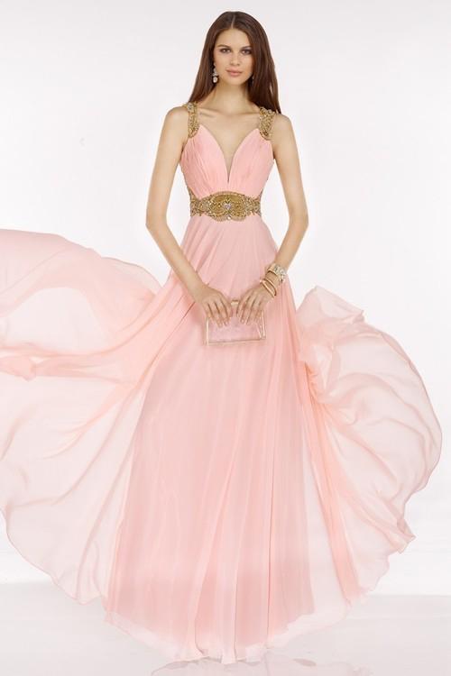 Alyce Paris - 6606 Prom Dress in Rosewater Gold