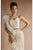 Daymor Couture - 1027 Strapless Ruffled Evening Gown in Neutral