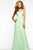 Embellished Draped Cut-out Long Evening Gown 7119