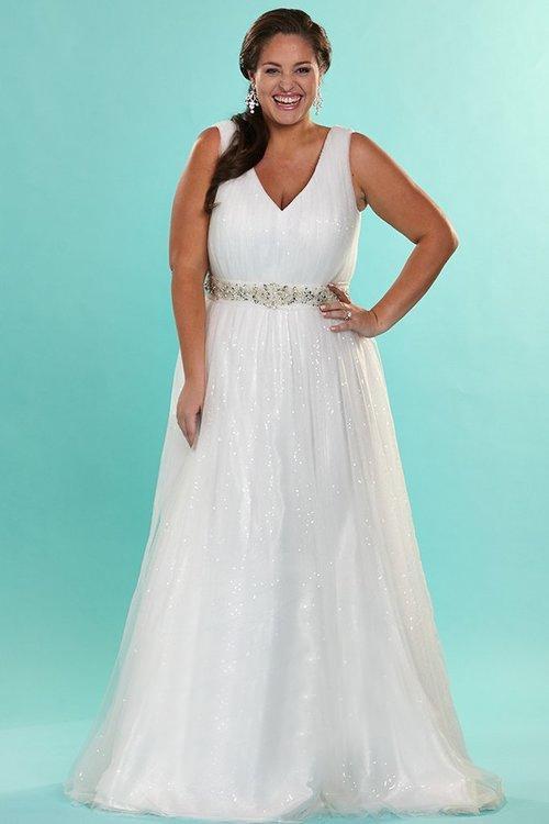 Embellished V-Neck A-Line Dress SC5066