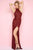 Mac Duggal - 4112L Sequined Sheath Dress In Red