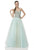 Terani Couture - 1611P1096A Crystal Studded Sweetheart Tulle Gown  in Green and Neutral