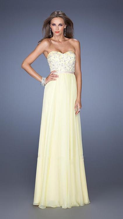 La Femme - Prom Dress 19437 in Lemon