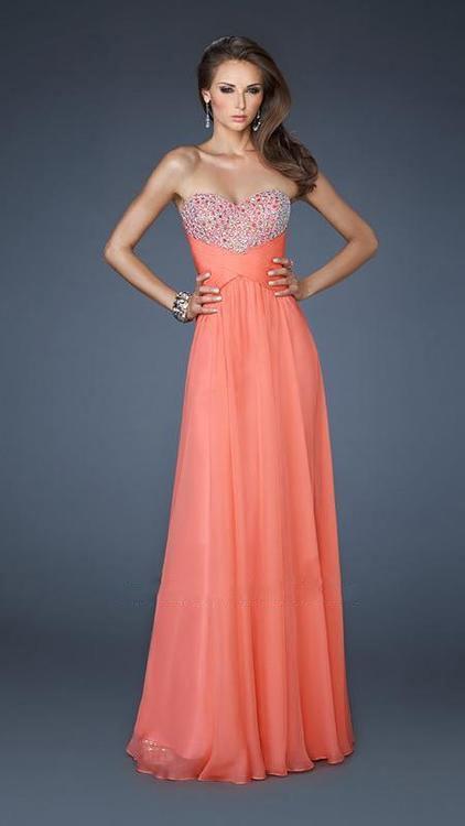 La Femme - 18304 Prom Dress in Orange