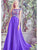 Angela and Alison - Off Shoulder Floral Top Two Piece Dress 771032 in Purple and Floral
