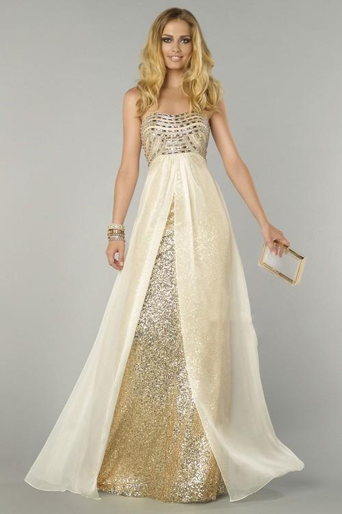 Alyce Paris - 6440 Prom Dress in Ivory Gold