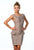 Terani Couture - 151C0236A Bandage Peplum Cocktail Dress in Brown