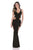 Terani Couture - 1612P0540A Cutout Bare Back Evening Dress  in Black