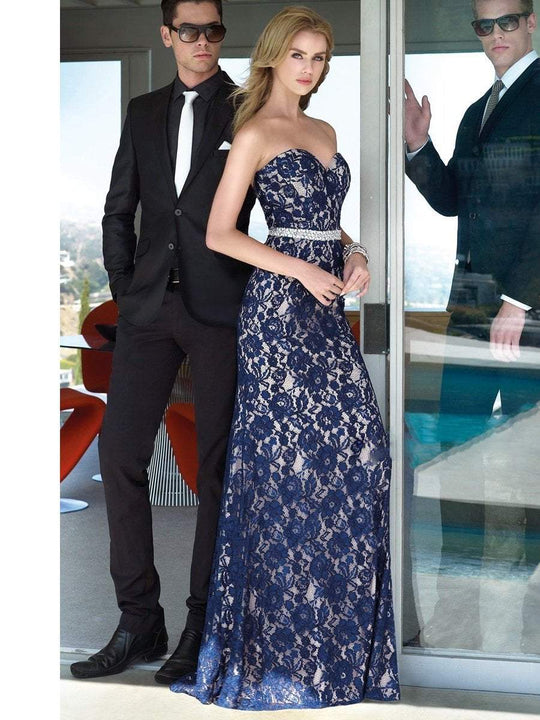 Alyce Paris - 6377 Prom Dress in Navy Nude