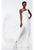 Theia - 881075 Draped One Shoulder Silk Long Dress in White