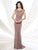 Beaded Cap Sleeves Bateau Neck Dress 215918