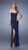 La Femme 21235 Strapless Sweetheart Fitted Evening Gown in Blue