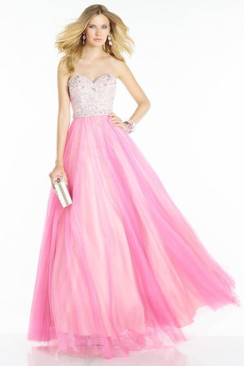 Alyce Paris - 6610 Prom Dress in Pink White