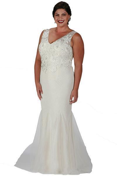 V-neck Embellished Mermaid Evening Gown SC7201