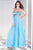 Alyce Paris - Strapless Sweetheart Beaded Bodice Long Prom Gown 35678 In Blue and Nude