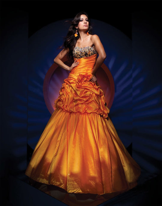 TB Evenings by Mon Cheri - TBE11164 Dress In Orange Multicolor