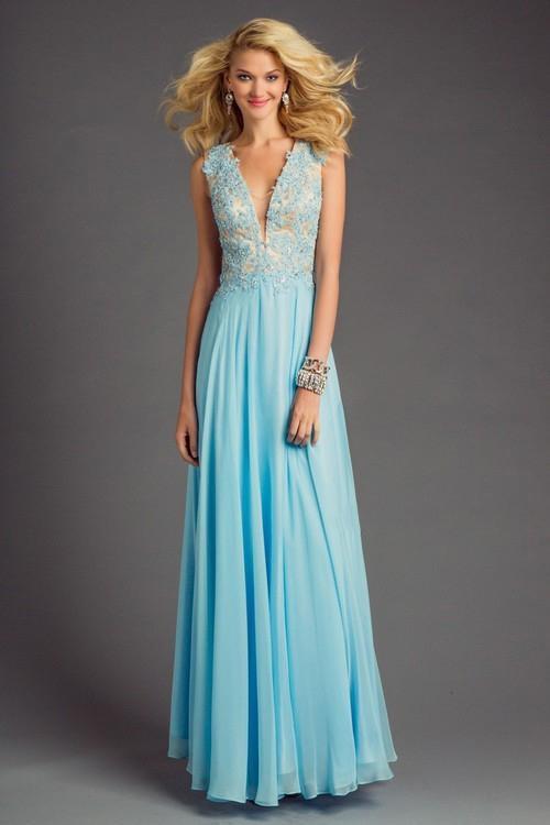 Alyce Paris - 6418 Prom Dress in Sky Blue Nude