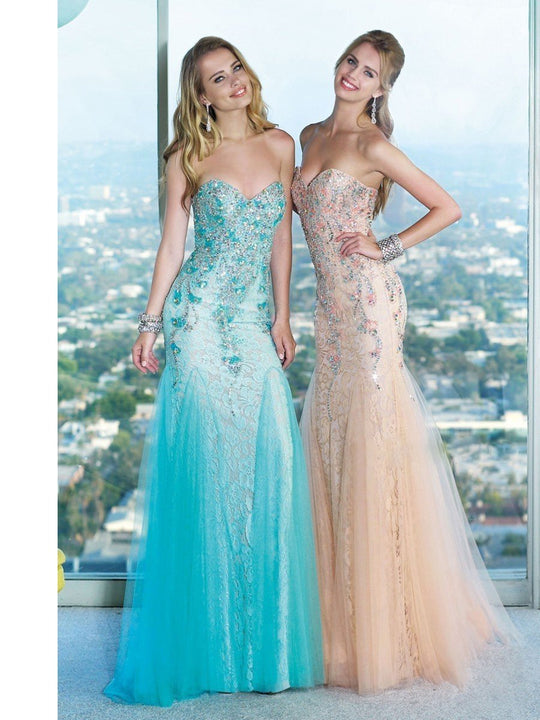 Alyce Paris - 6390 Prom Dress in Turquoise Nude