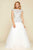 Mac Duggal Prom - 65364 H Cap Sleeve Ornate Illusion Trumpet Gown  in White/Silver
