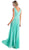 Pleated V-neck A-line Dress