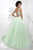 Tiffany Homecoming - Elegant Embellished V-neck Silky Chiffon A-line Dress 16085 In Green